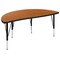 Flash Furniture 47.5" Circle Wave Oak Table Set-14" Stack Chairs XU-GRP-14CH-A48-HCIRC-OAK-T-P-GG - alternate 7